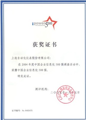 砥礪前行，智創(chuàng)未來 上海自動(dòng)化儀表股份有限公司榮譽(yù)錄